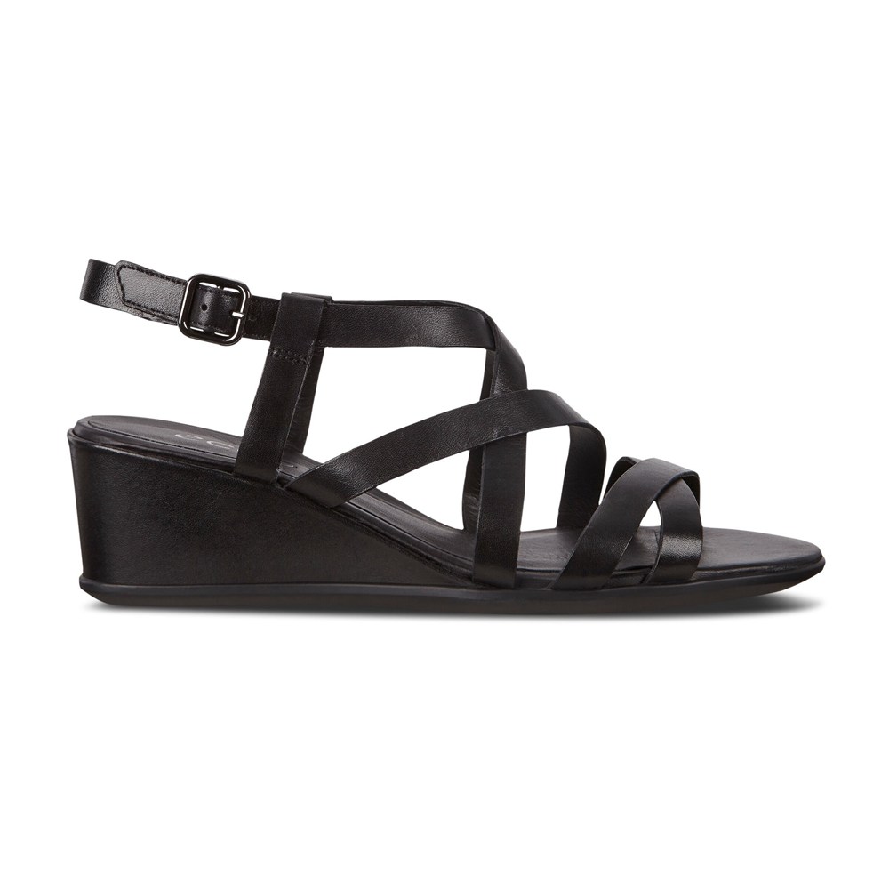 ECCO Womens Sandals Black - Shape 35 Wedge - VUR-069214